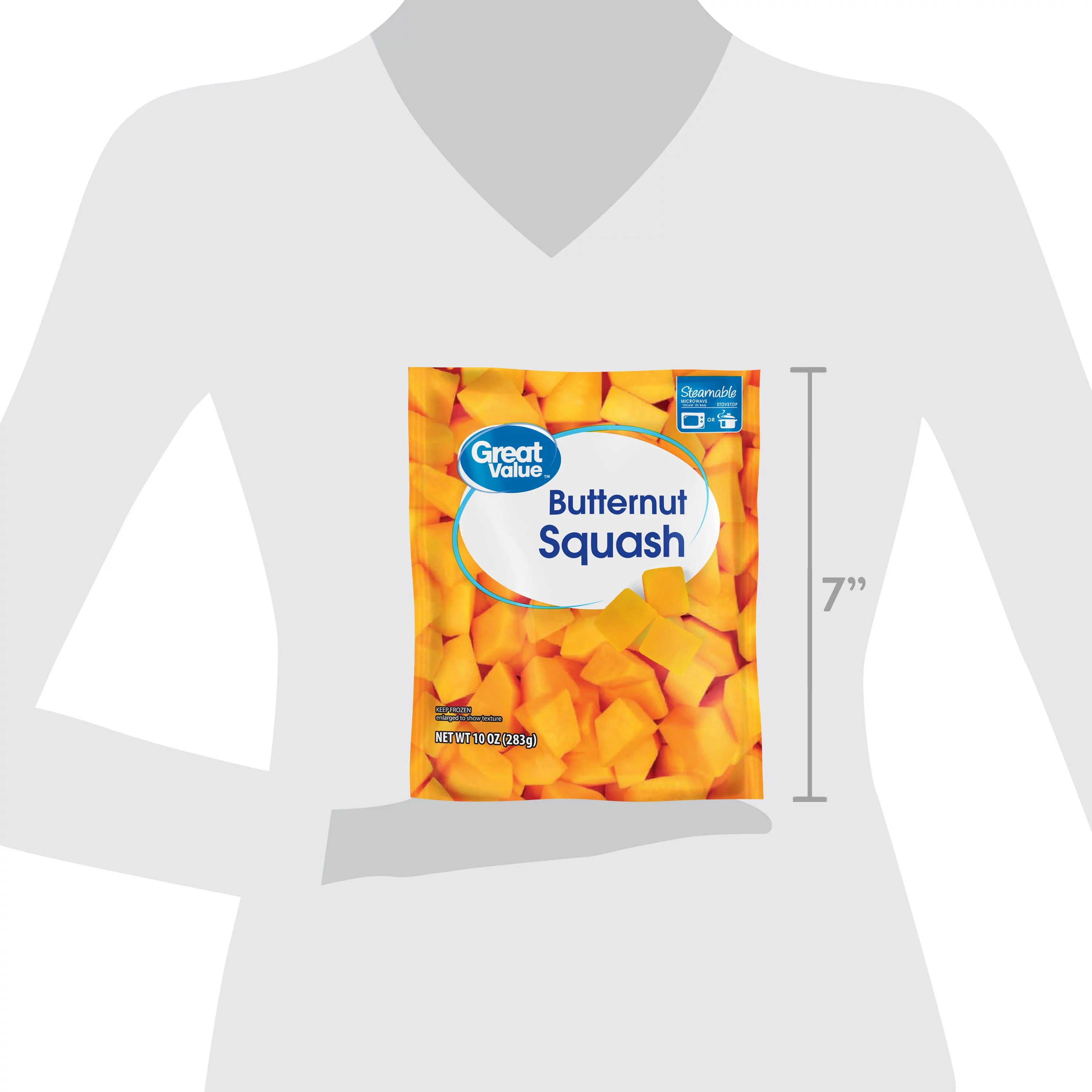 Great Value Butternut Squash, 10 oz (Frozen)