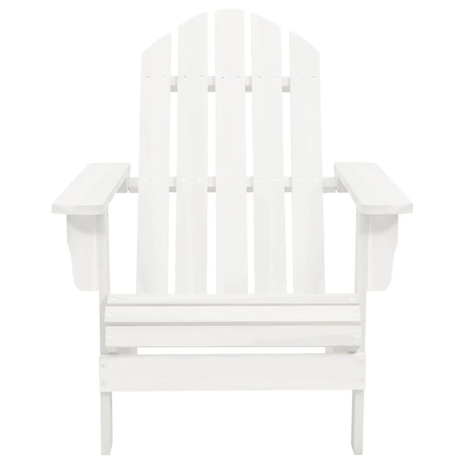 Tomshoo Patio Adirondack Chair with Table Solid Fir Wood White