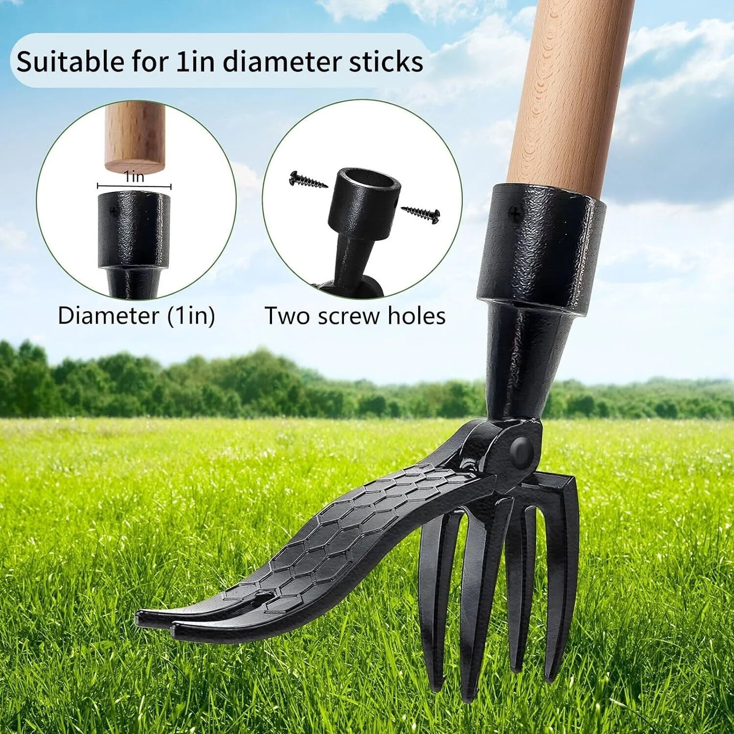 Weeder Puller Stand Up Weed Tool Handle Claw Garden Outdoor Root Remover Killer