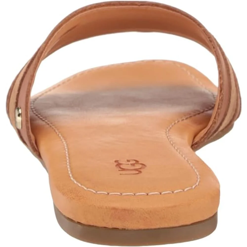 UGG Womens Ximena Slide Sandals Chestnut Leather 8.5M