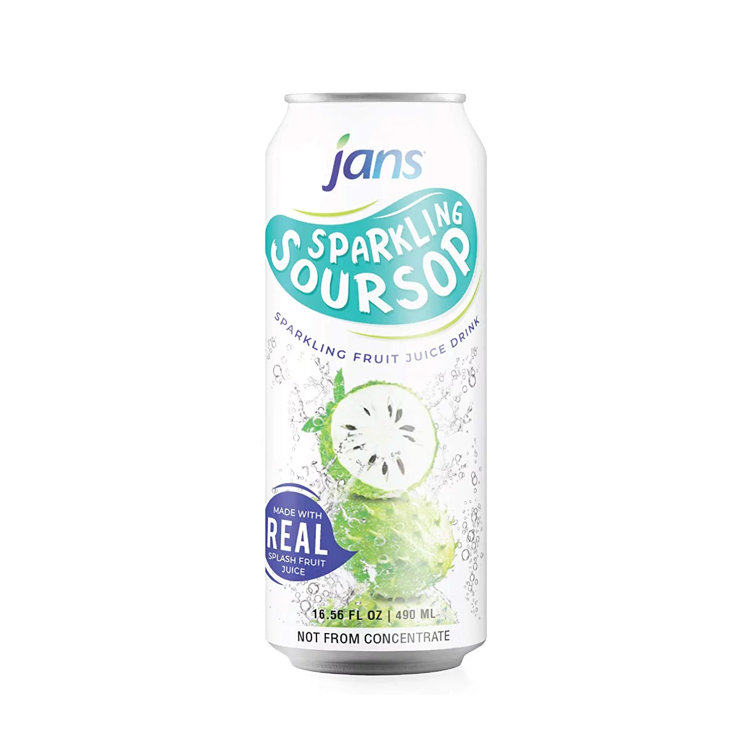 Jans Sparkling Soursop Juice, 16.57 fl oz | Not From Concentrate | Made with Real Fruit (Pack of 1)