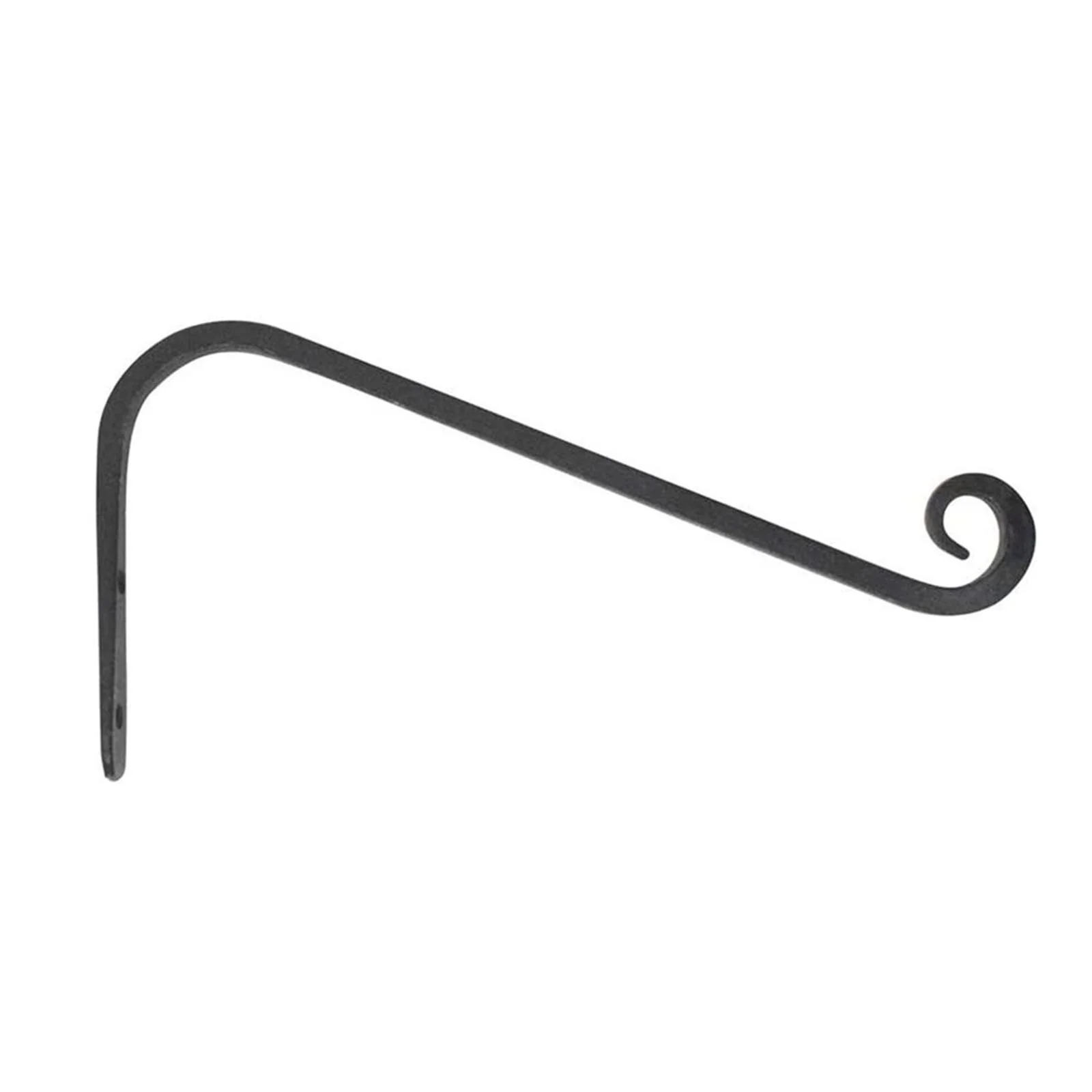 Outdoor Plant Hanger Hook, 12” Hand Forged Heavy Duty Iron Wall