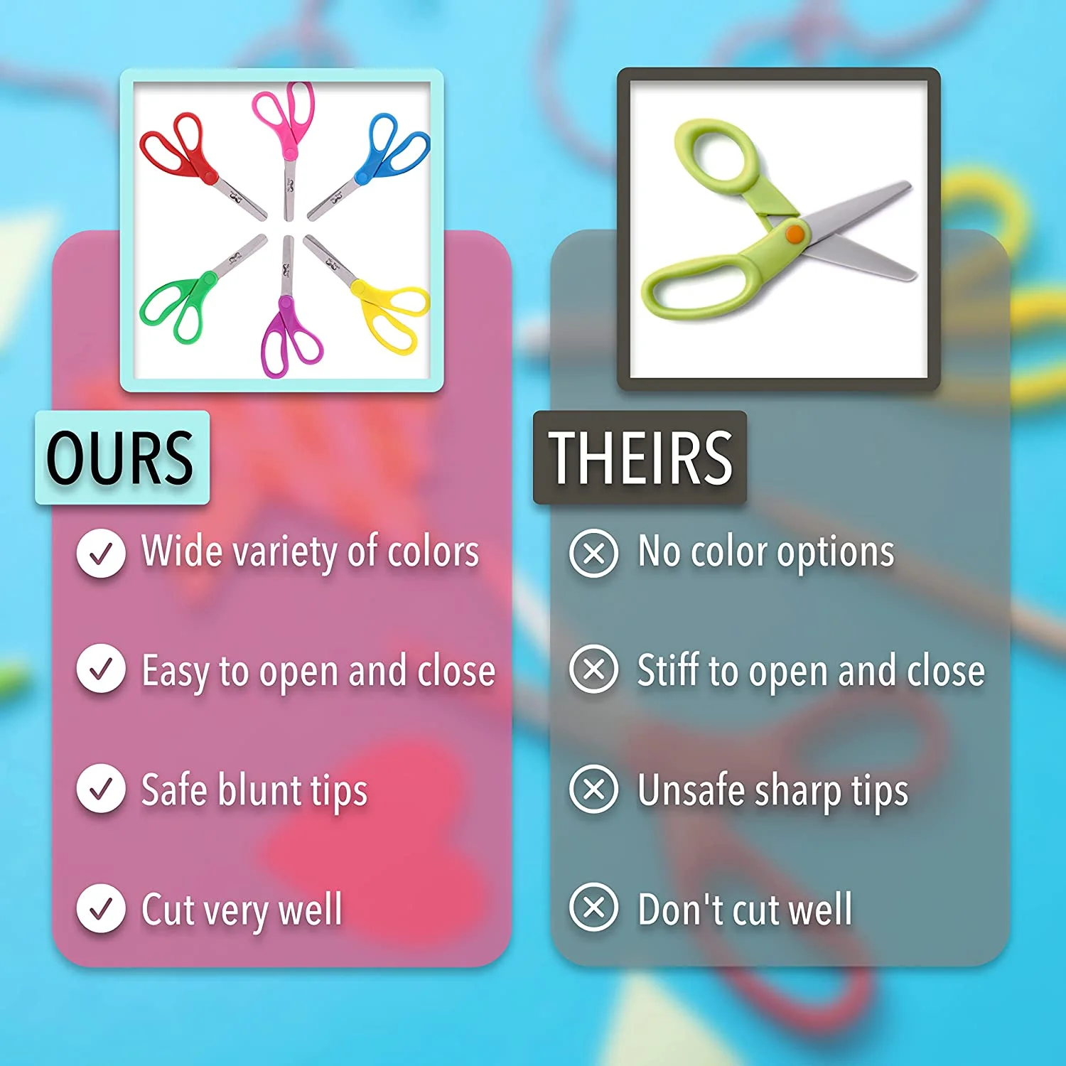 Mr. Pen- Scissors, Kids Scissors, Pack of 6, Small Scissors, 5