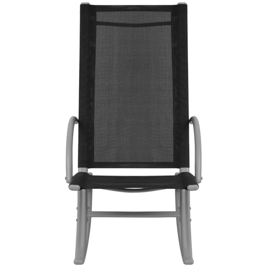 Aibecy Patio Rocking Chairs 2 pcs Steel and Textilene Black