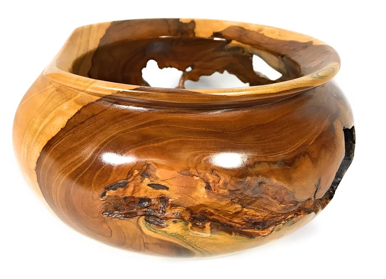 Teak Root Bowl Urn 13