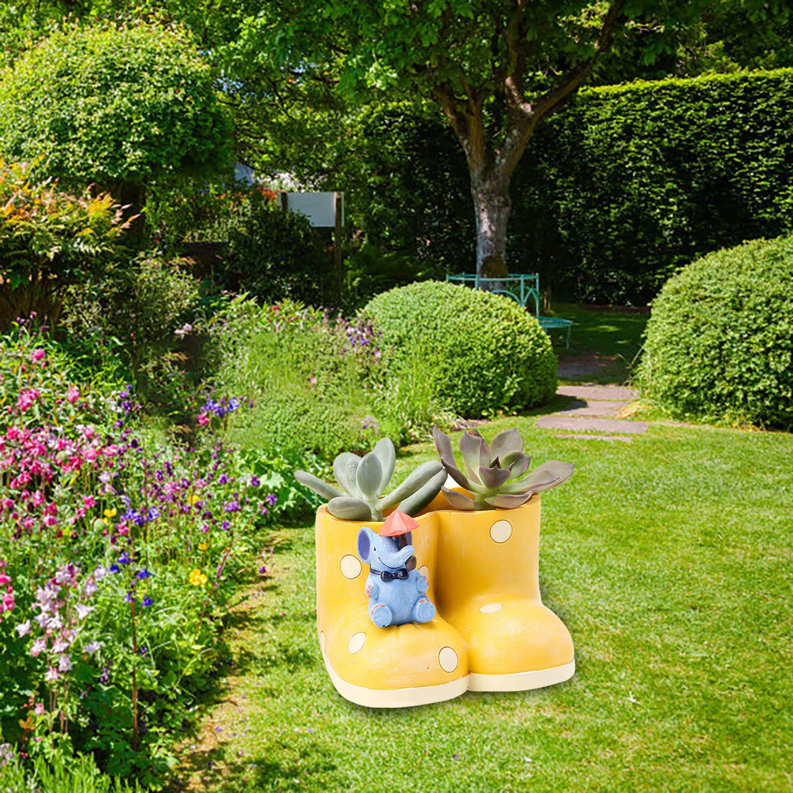 NLLSHGJ Elephant Flower Pots Planters Environmental Protection Potted Pot Personalized