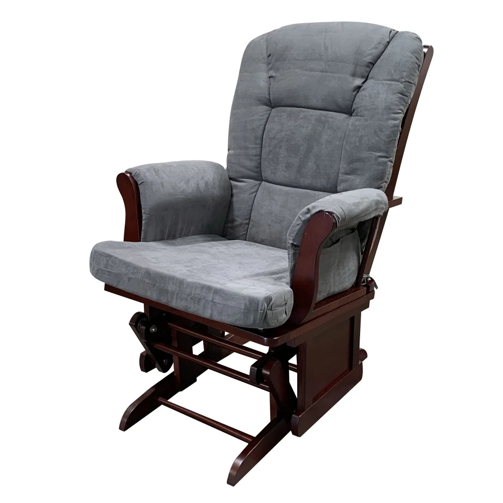 Aeron Chair & Ottoman (2Pc Pk) in Gray Microfiber & Cherry