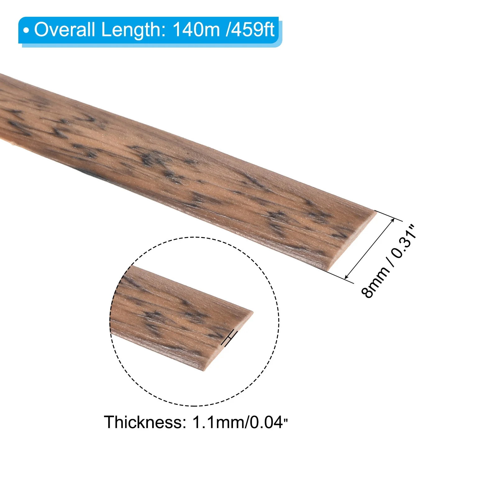 Uxcell Wicker Repair Kit, 459FT Synthetic Rattan Fix DIY Set for Wicker Furniture 2.2 LB, Light Black