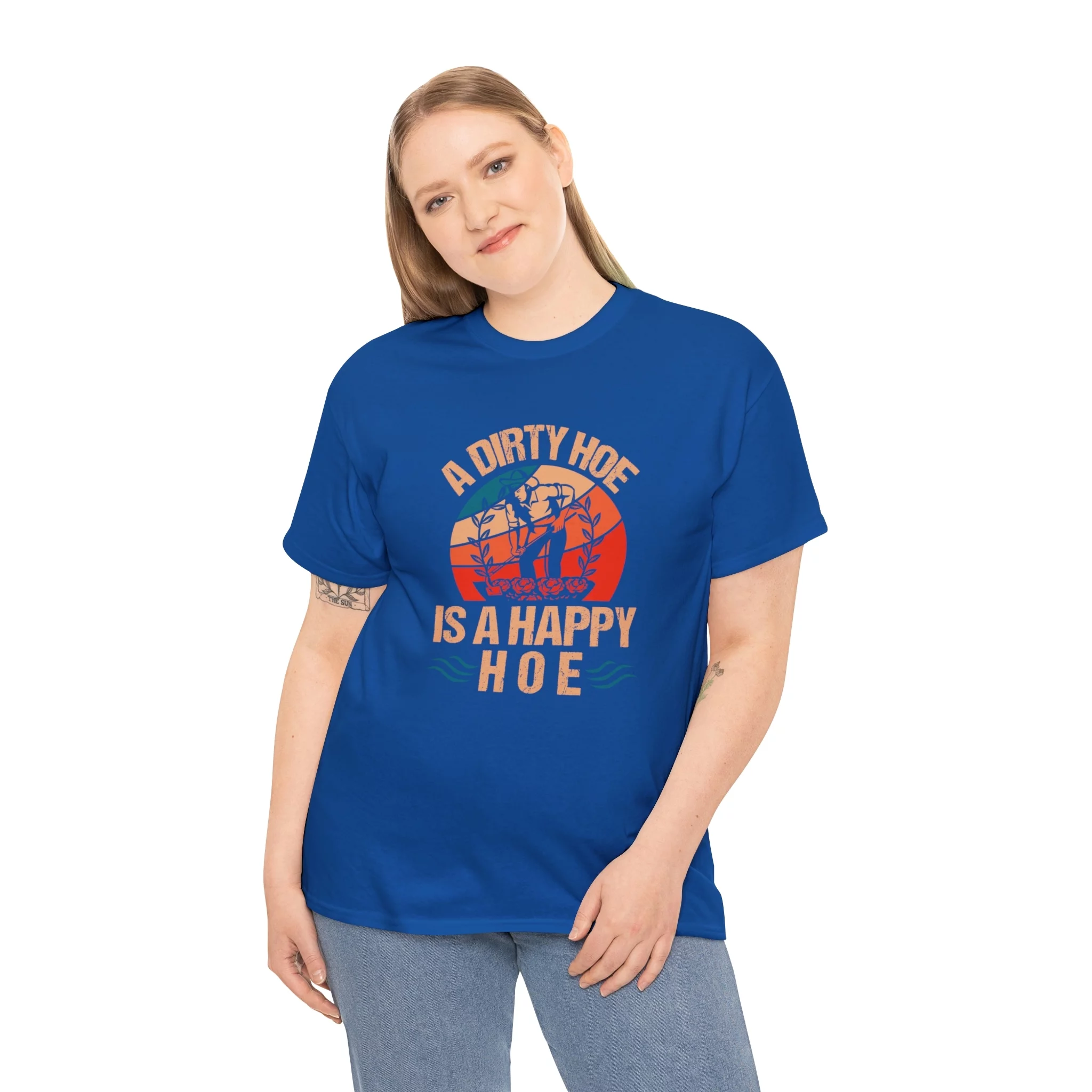 A Dirty Hoe Is A Happy Hoe Shirt, Funny Gardening Gift T-Shirt - ID: 1616