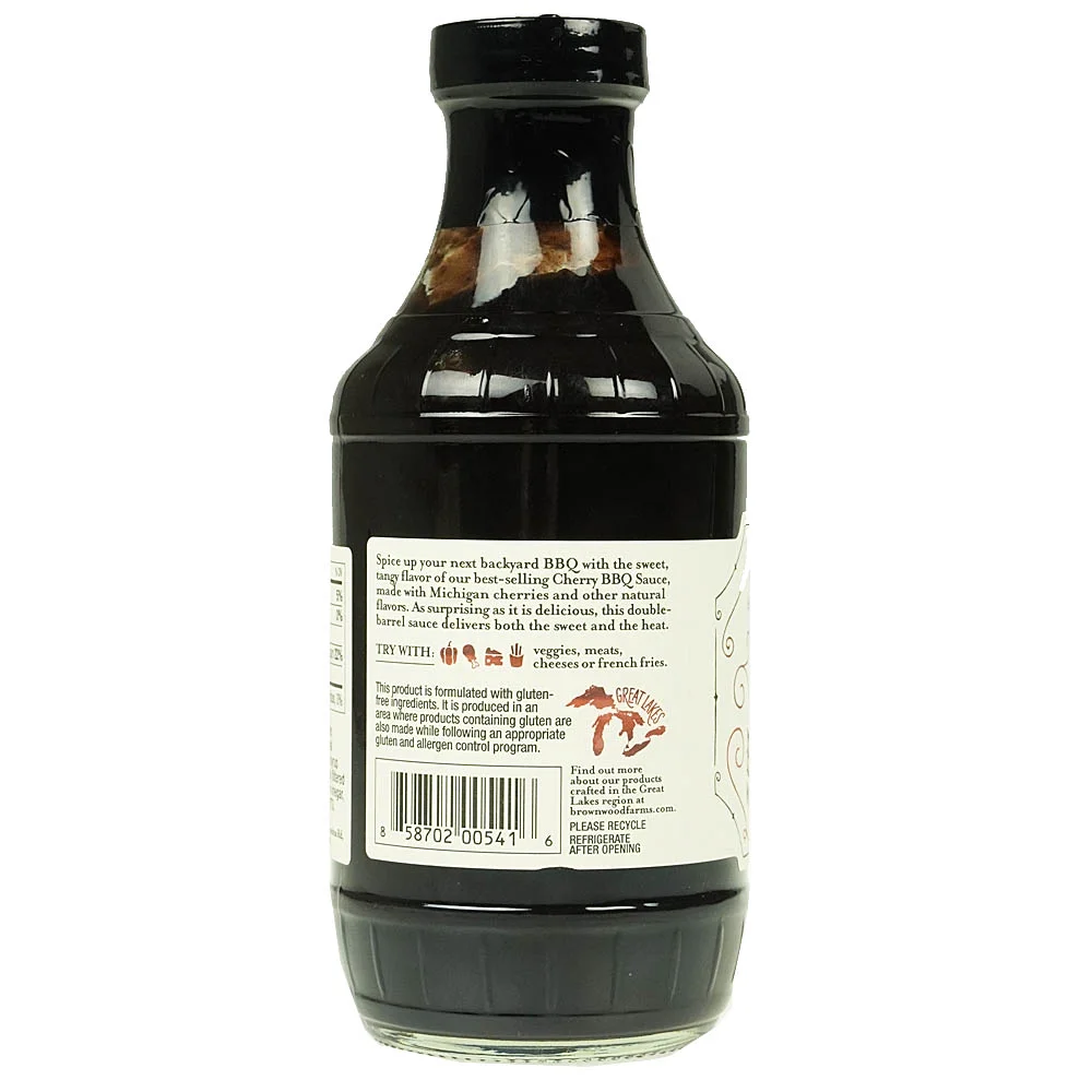 Brownwood Farms Sweet & Tangy Cherry BBQ Sauce Gluten Free Farm Fresh 20 Oz