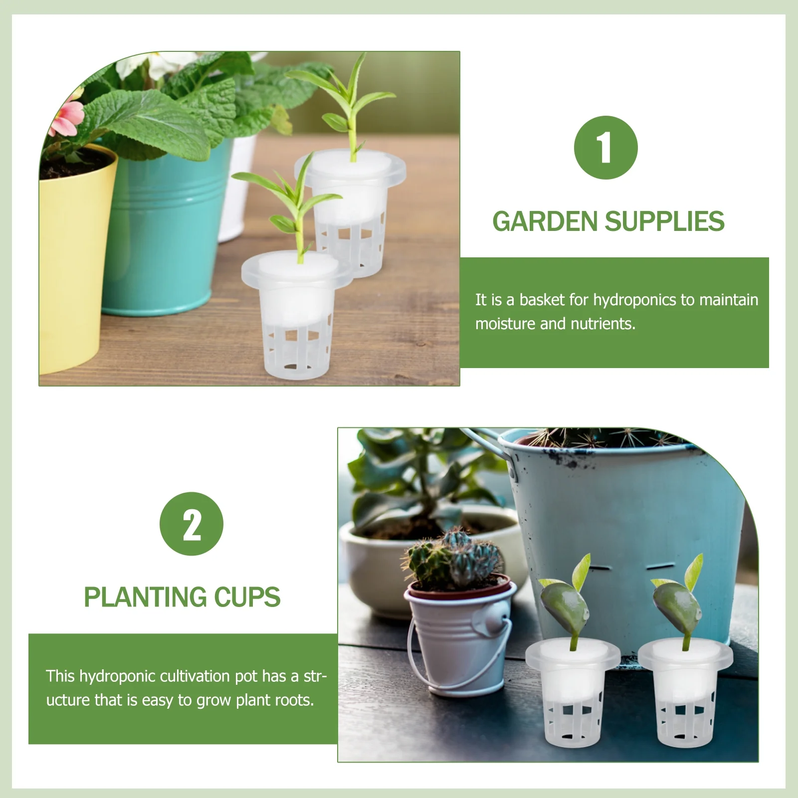 Hydroponic Planting Basket Nursery Baskets Plants 100 Pcs Pp Cotton Hydraulic Nail Pot Hidroponia Cultivation