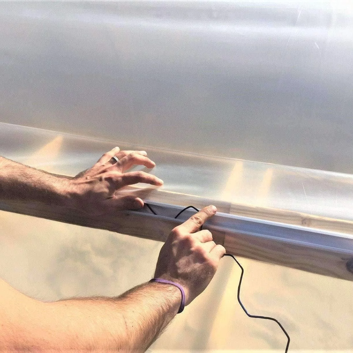 Lock Channel For Greenhouse Spring Wire U-Channel, 4 Pack, For Plastic Film And Shade Cloth Attachment