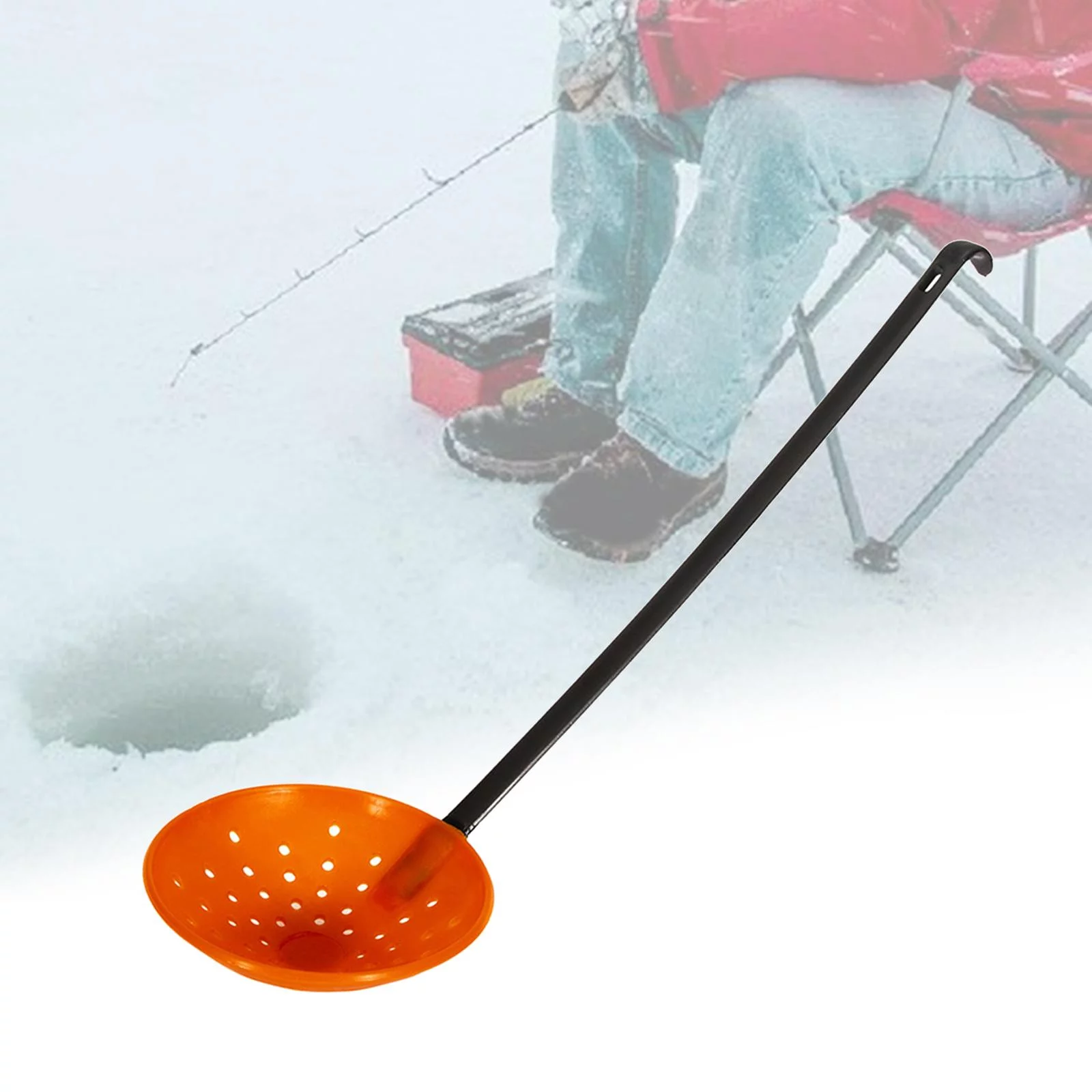 Lightweight Ice Fishing Scooper, Slush, design of hook Fishing red