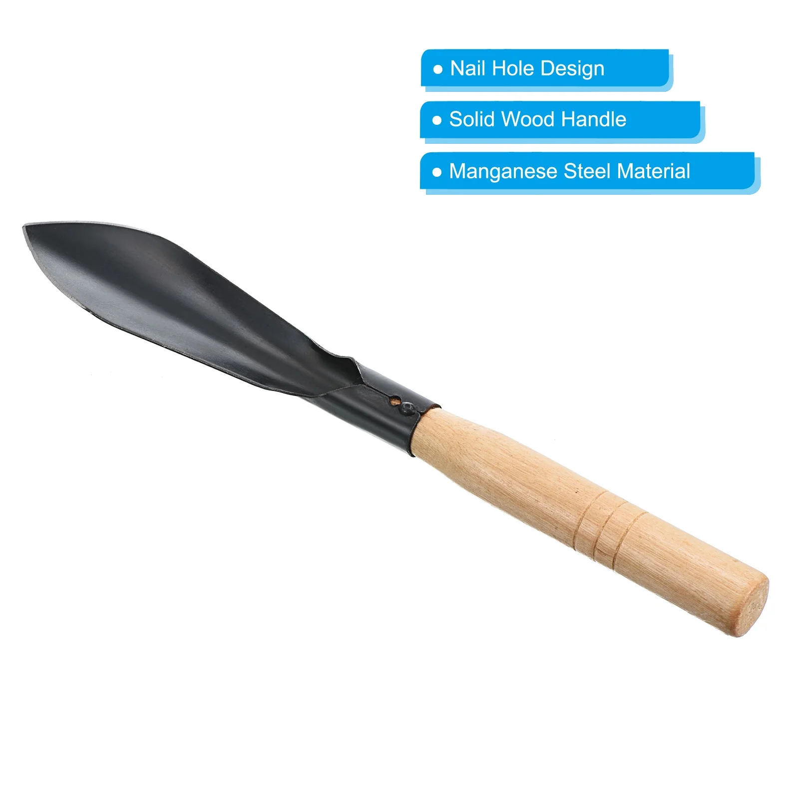 Uxcell Garden Trowel Garden Hand Shovel Trowel Garden Tool Flower Shovel with Wood Handle Black 2 Pack