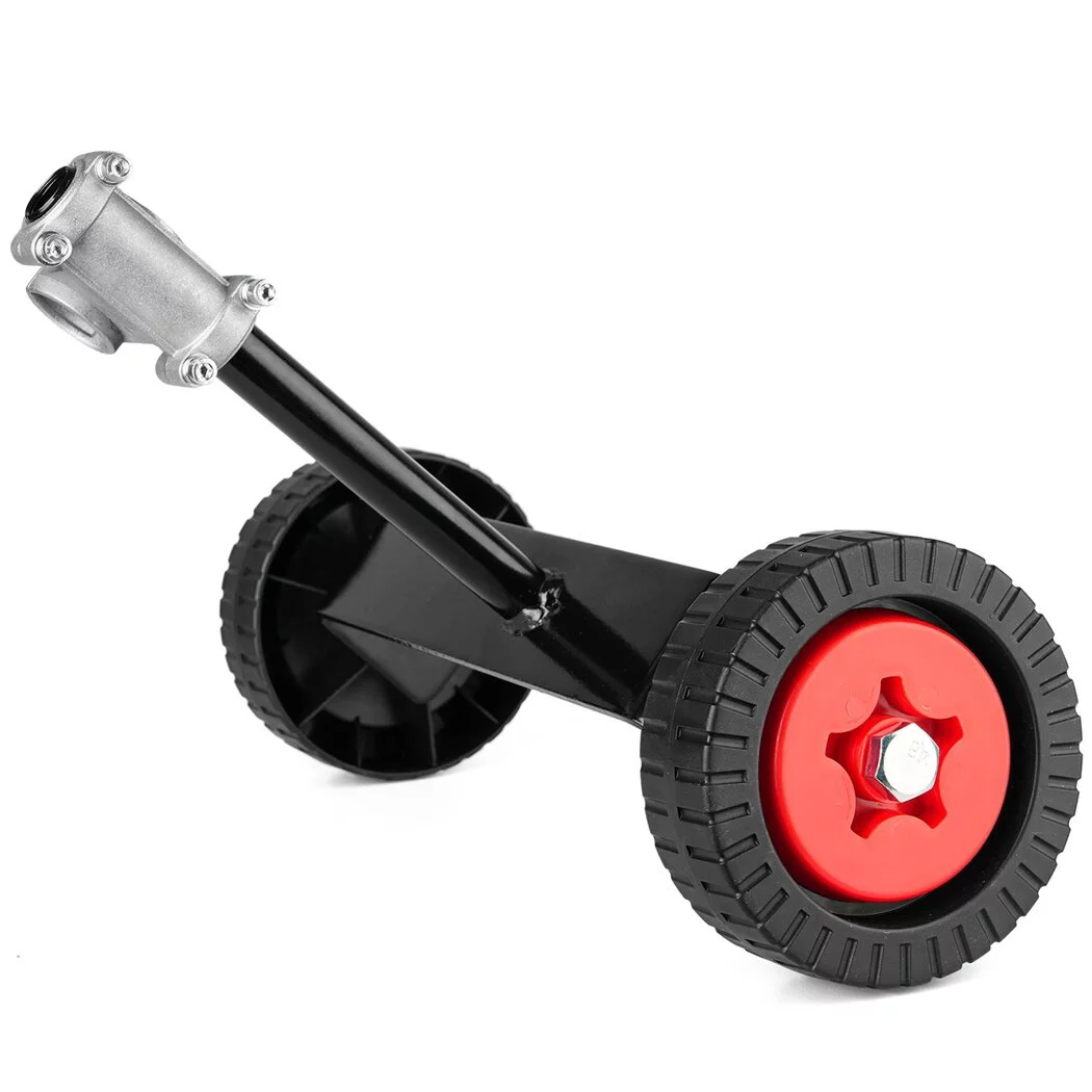 Adjustable String Trimmer Support, Grass Weeder Handheld Lawn Mower Support with Wheels, Attachment for 28mm / 1.1 inch Weed Trimmer Gas String Trimmer Cutter Accessory