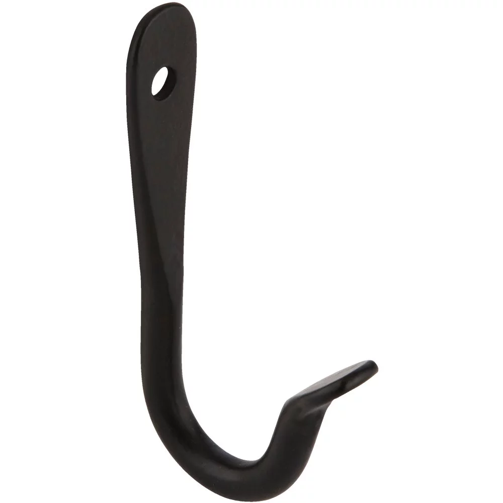 2 PK, Panacea 89403-Panacea 3 In. Black Powder-Coated Wrought Iron J-Hook Plant Hanger