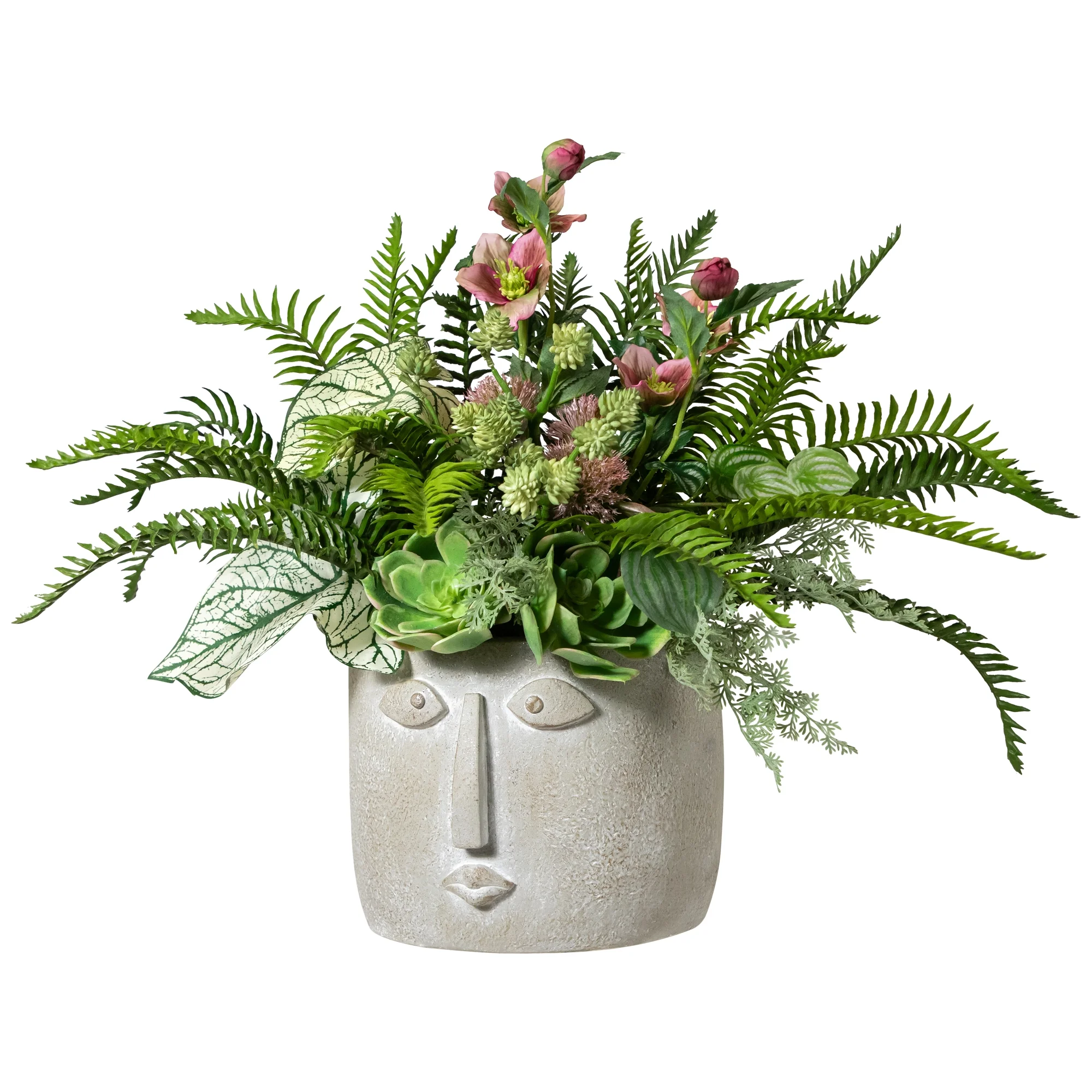 Small Face Ceramic Outdoor Garden Planter - 8.5