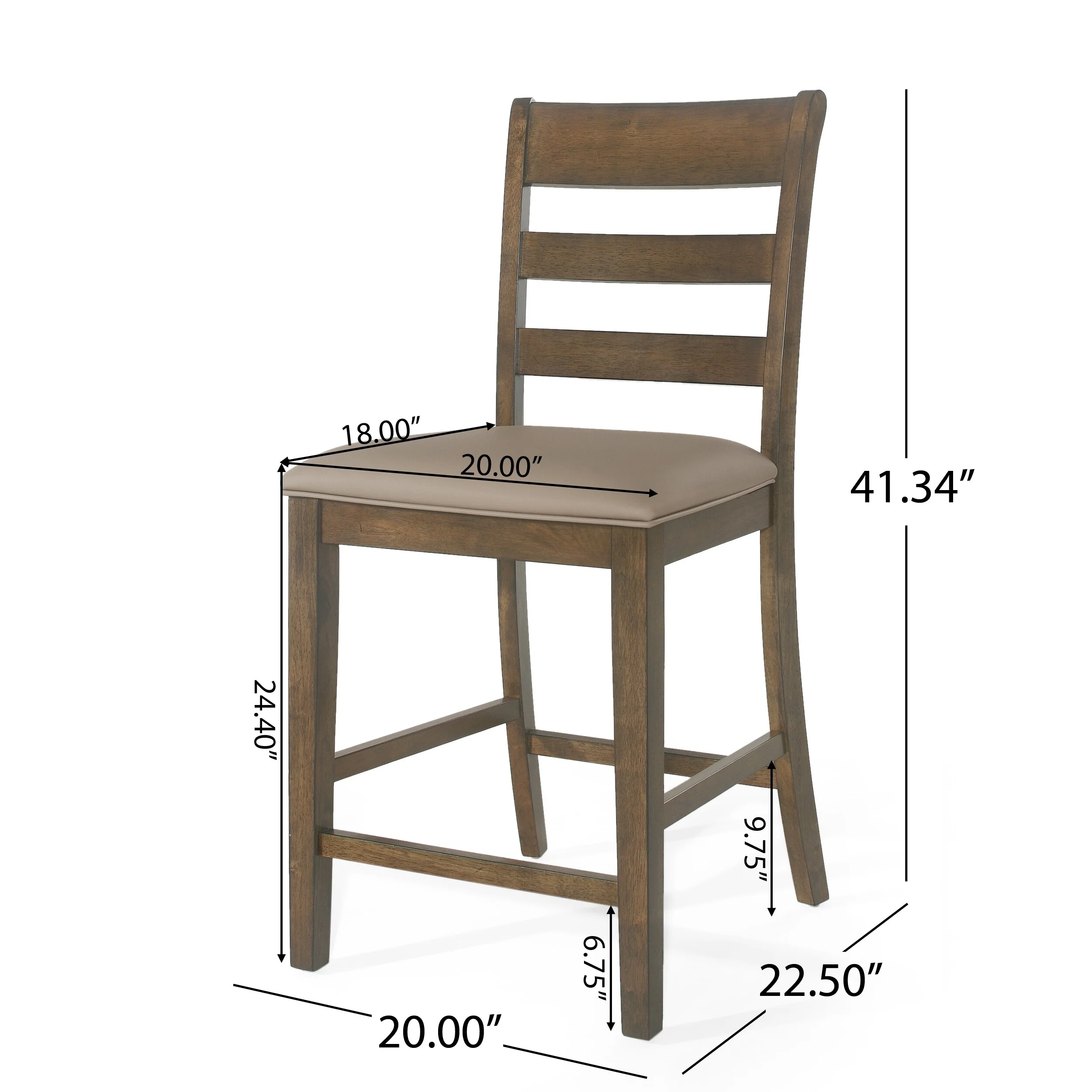 Christopher Knight Home Benner Farmhouse Wood Counter Height 7 Piece Dining Set by  Antique Brown Antique