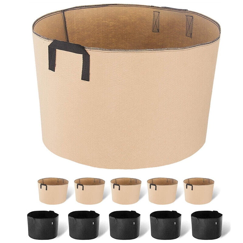 5pcs  1-30 Gallon Plant Grow Bags Thickened Nonwoven Fabric Pots Container