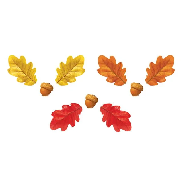 Oak Leaves Acorns Class Variety Pack Accents Decoartions - Pack of 3