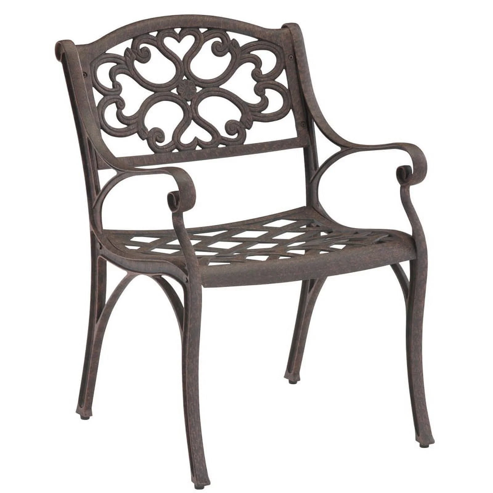 Bowery Hill Traditional Bronze Aluminum Outdoor Chair Pair