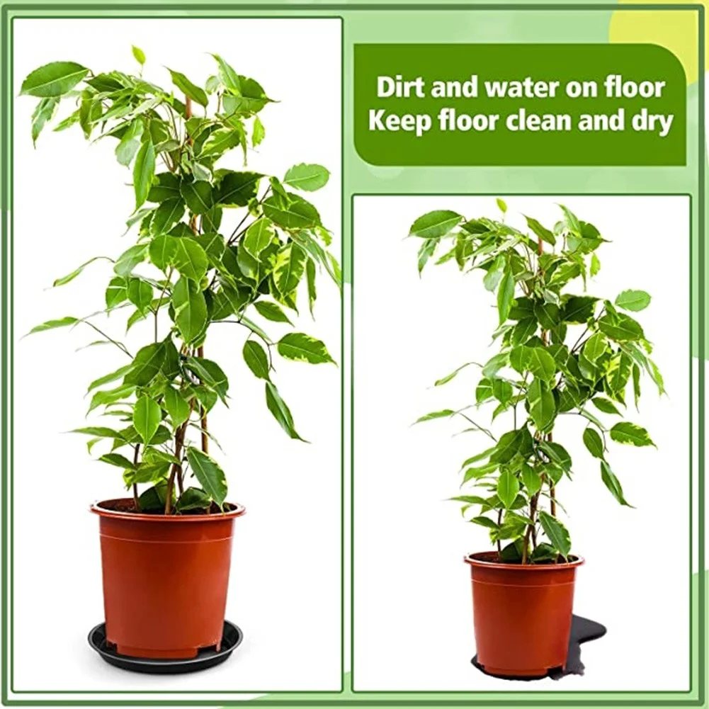 2pcs PP Round Succulent Plant Flower Pot Saucer Planter Trays Supplies Decor