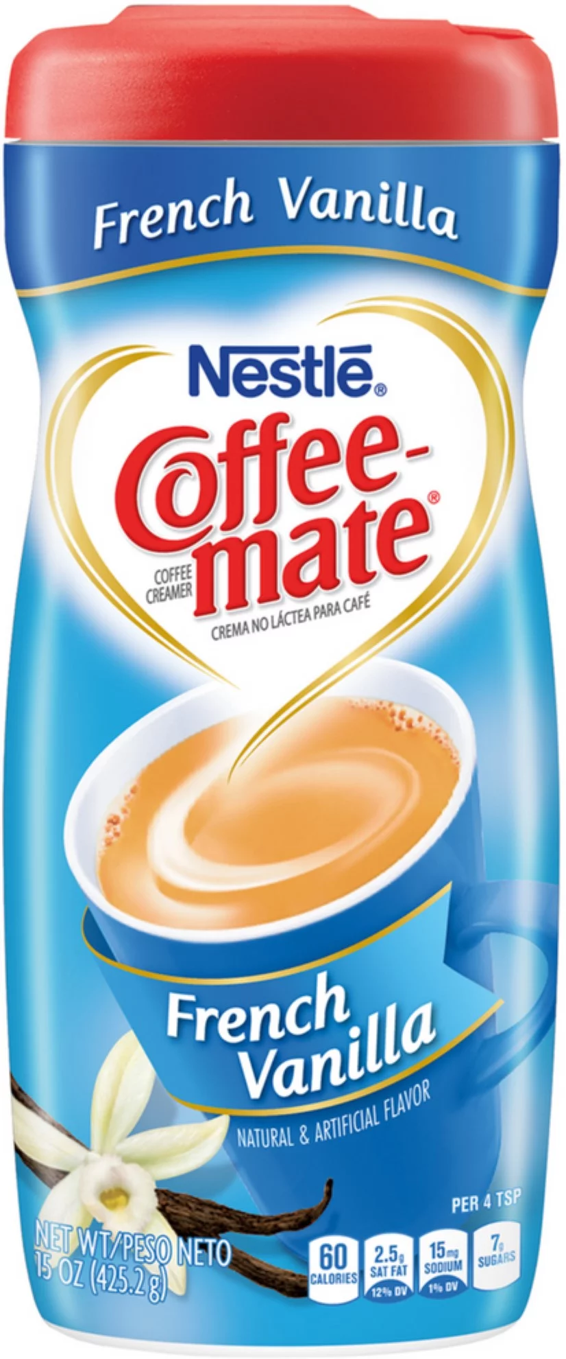 Coffee-Mate Coffee Creamer, French Vanilla, 15 oz (Pack of 2)