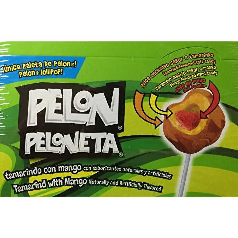 Pelon Peloneta Tamarind With Lollipop, 24 Count