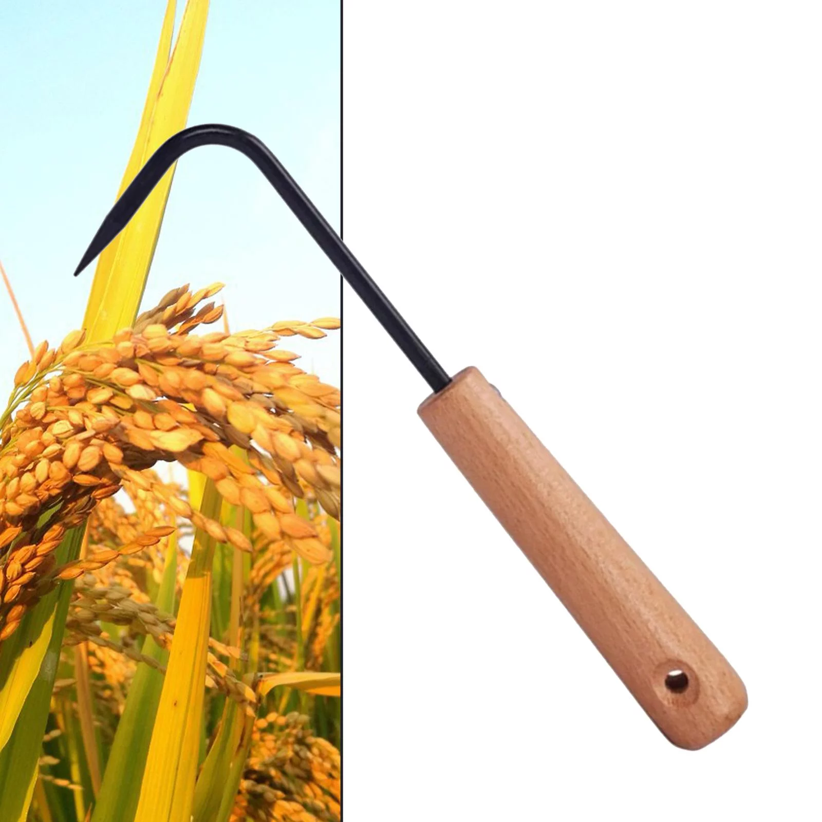 Handle Weed Puller Weeder Rake Hoe with Handle for Tilling Farm Planting Digging
