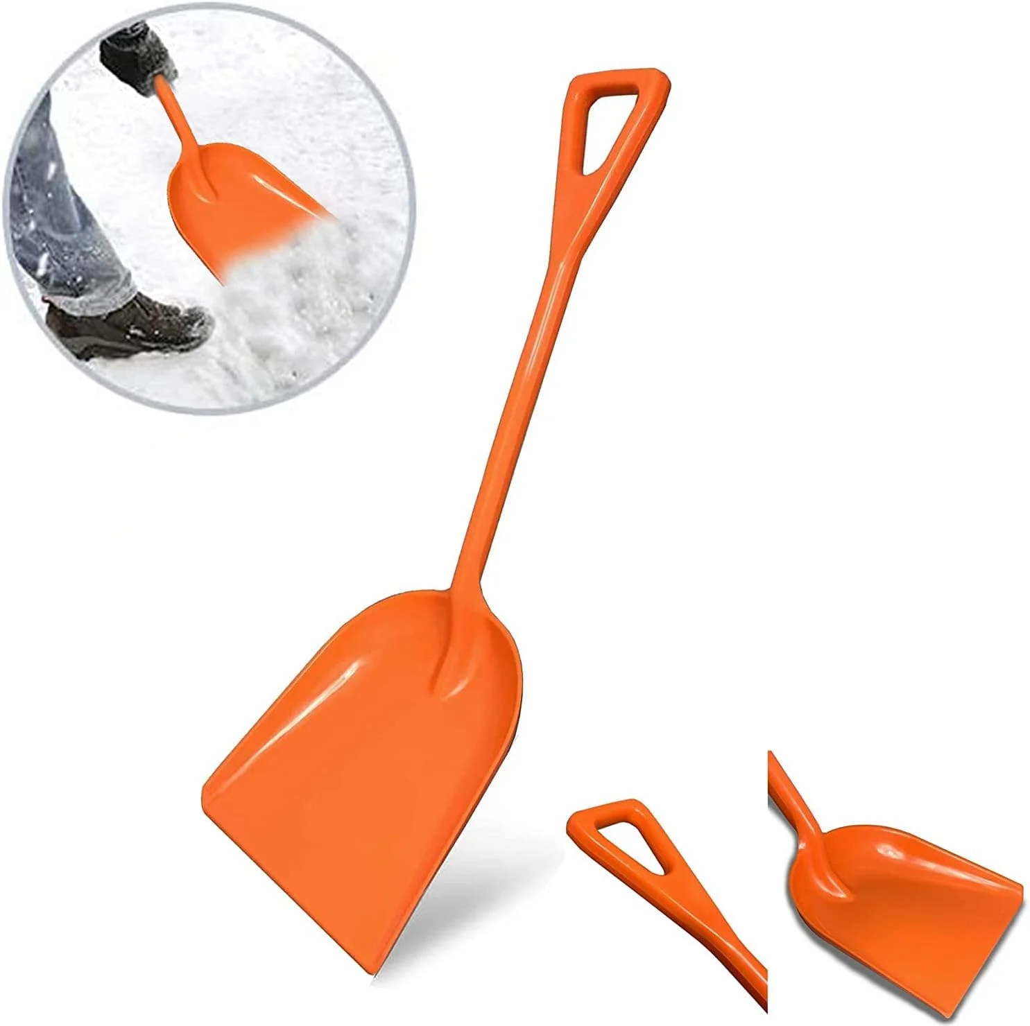 Ashman Plastic Snow Shovel With Durable Multi-Purpose Snow Plastic Shovel (6 Pack)