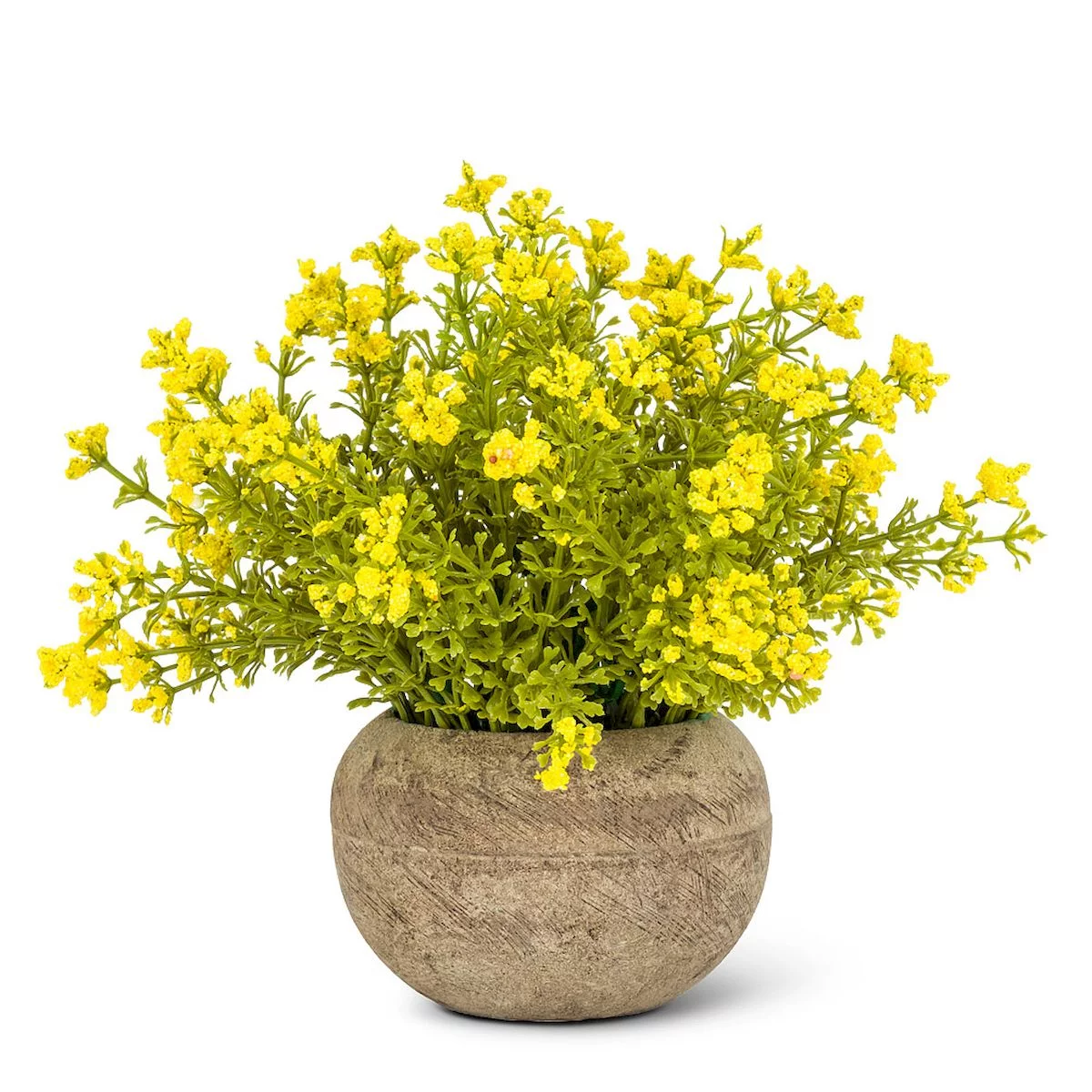 Abbott Collection AB-27-WOODHILL-27 6.5 in. Flowering Plant Pot, Green & Yellow - Small