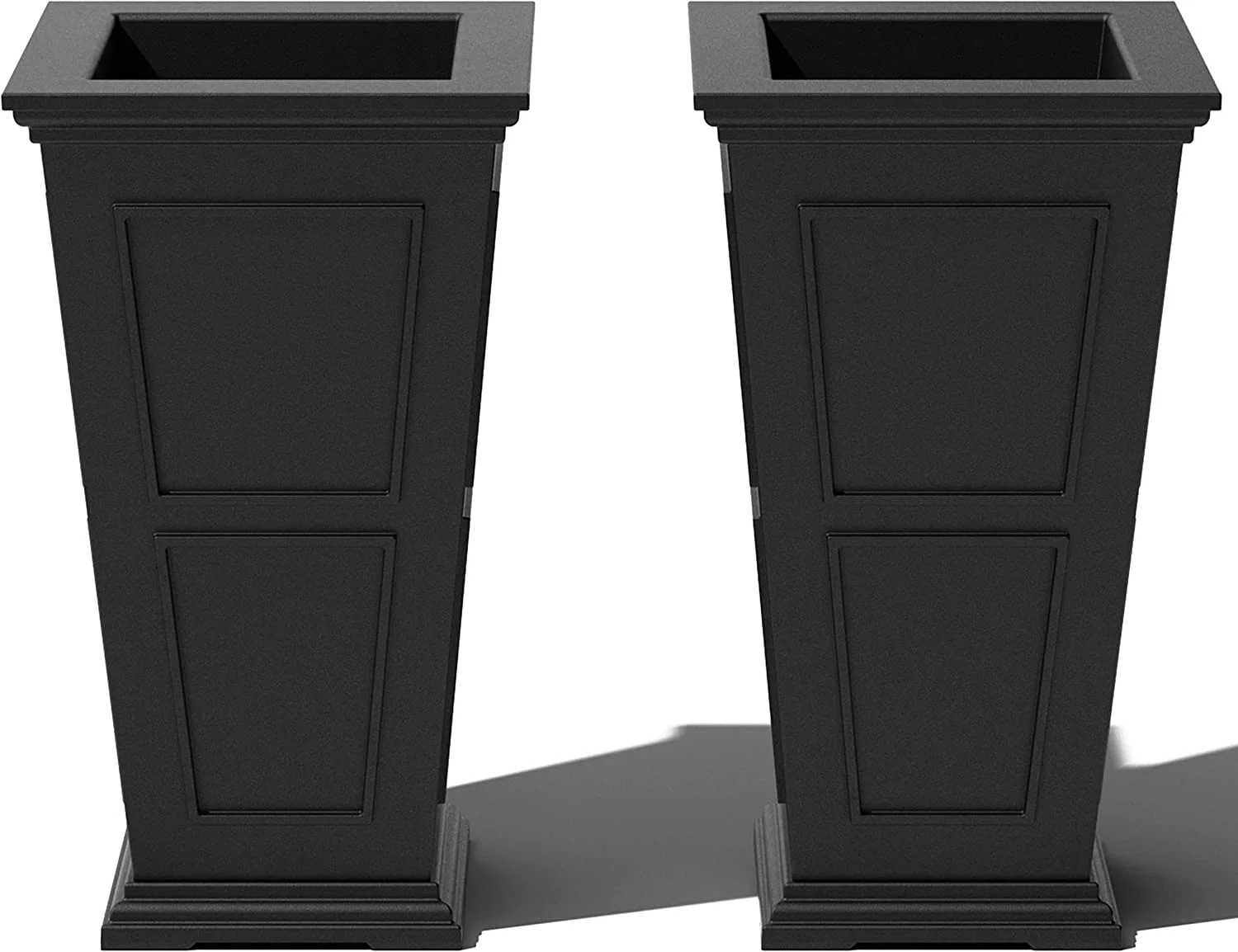 Brixton Tall Planter - 2 Pack (28 inch, Black)