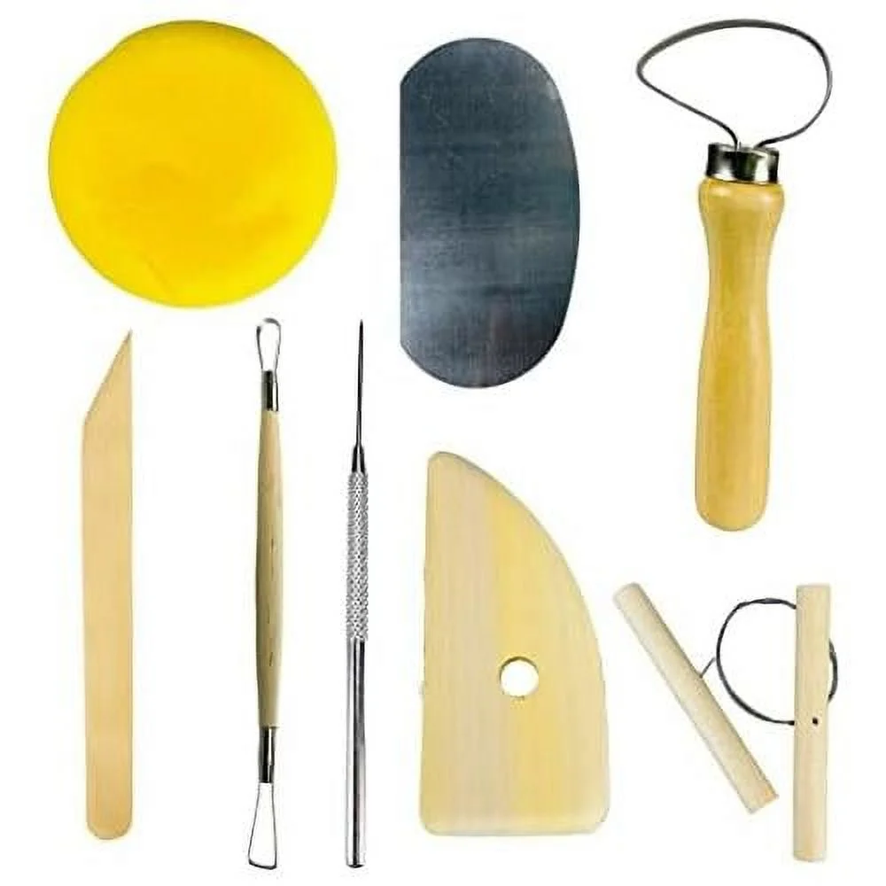 Best 8 Piece | Wheel Throwing Pottery Tool Kit | Ceramic Clay Tools Set | Clay Wax Pottery Tool Kit |Ceramics Wax Carving Sculpting Modeling Tools