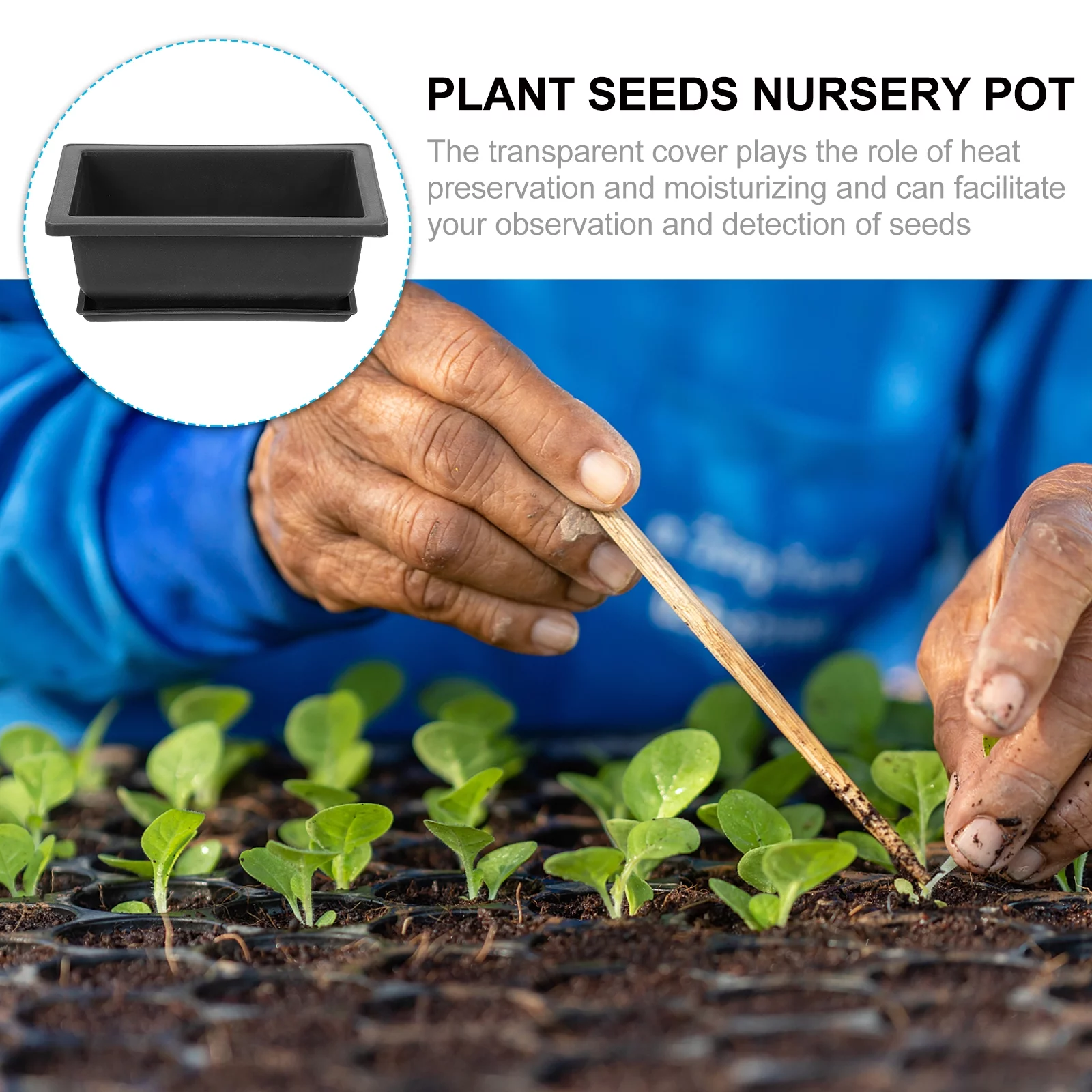 Guichaokj Plastic Planter Practical Flower Pot Useful Plant Pot Gardening Pot with Tray