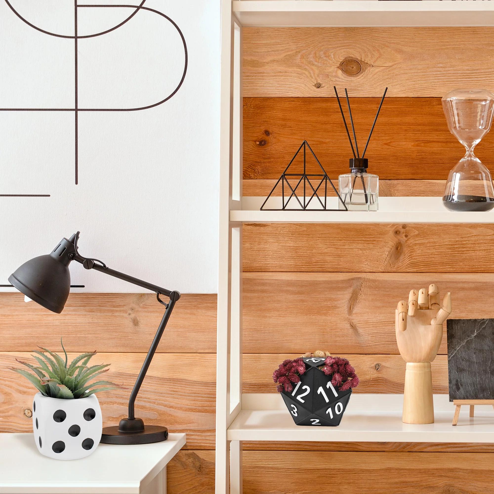 Esterno 20-Sided Dice Planter Pot; D20 Shaped Gardening Container