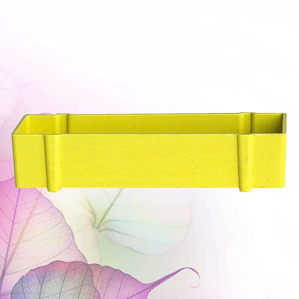 Gongxipen 1 Pc Nordic Style Rectangular Flower Pot Succulent Flower Pot Creative Decorative Flower Pot for Home Office (Yellow)