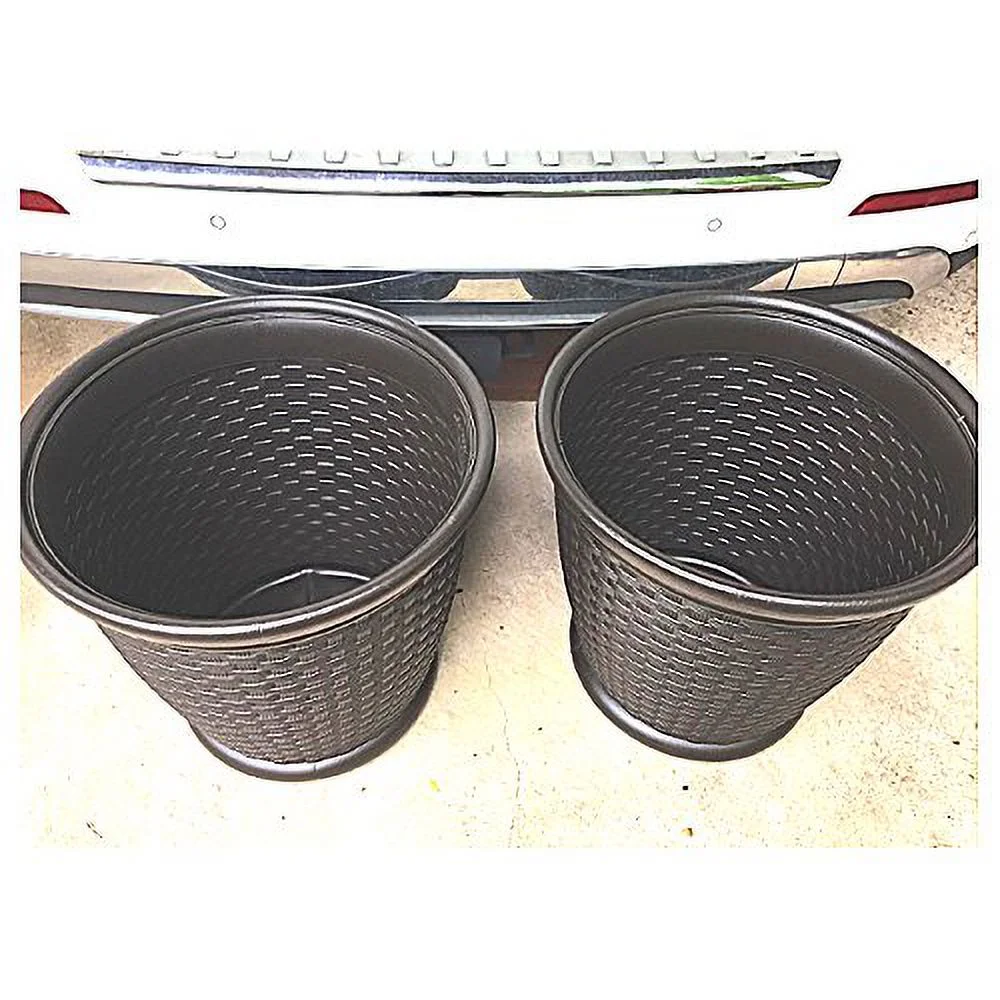 Large Planter 19 inch Pack of 2 Veggie Garden Herb Basket Tall Decorative Heavy-Duty Modern Wicker Resin & eBook