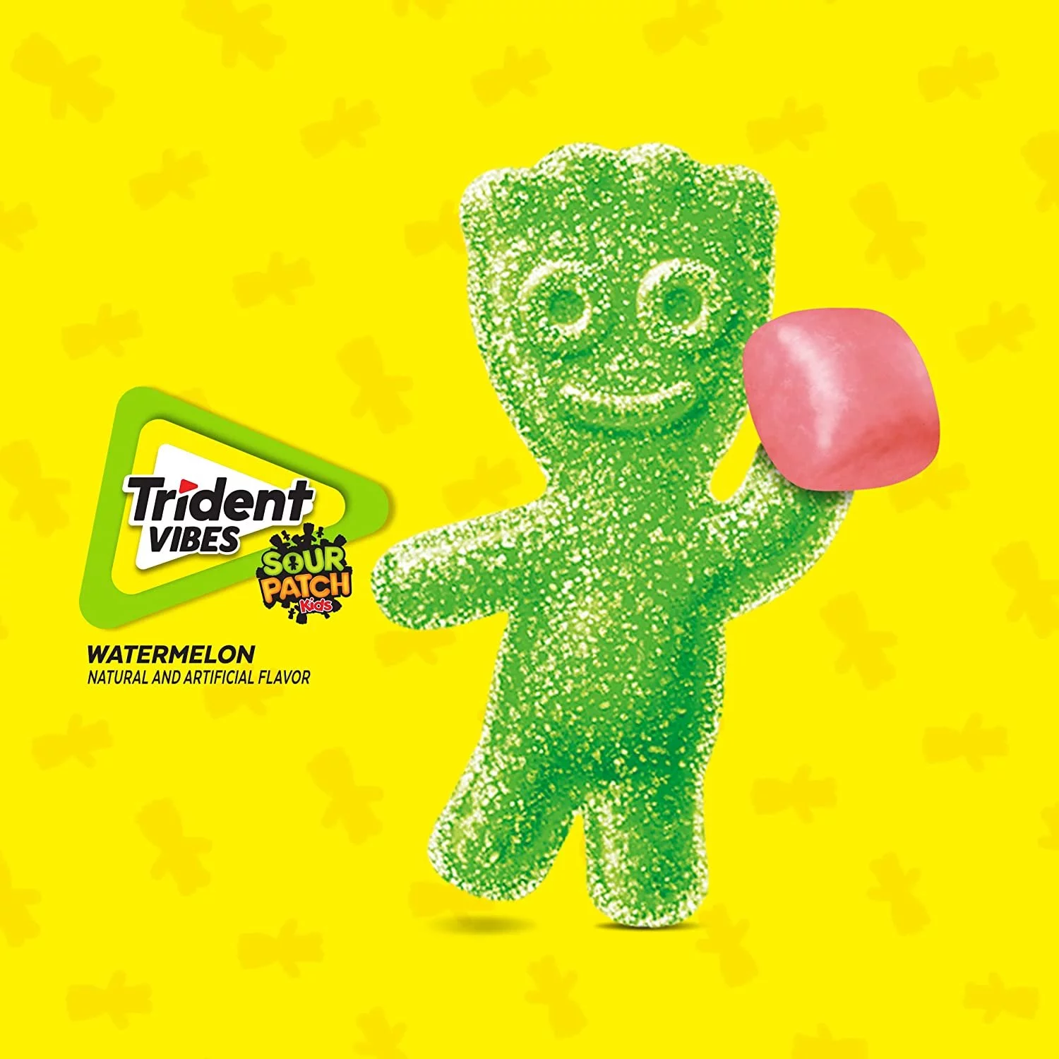 Trident Vibes SOUR PATCH KIDS Watermelon Sugar Free Gum, 4 Bottles of 40 Pieces 160 Total Pieces