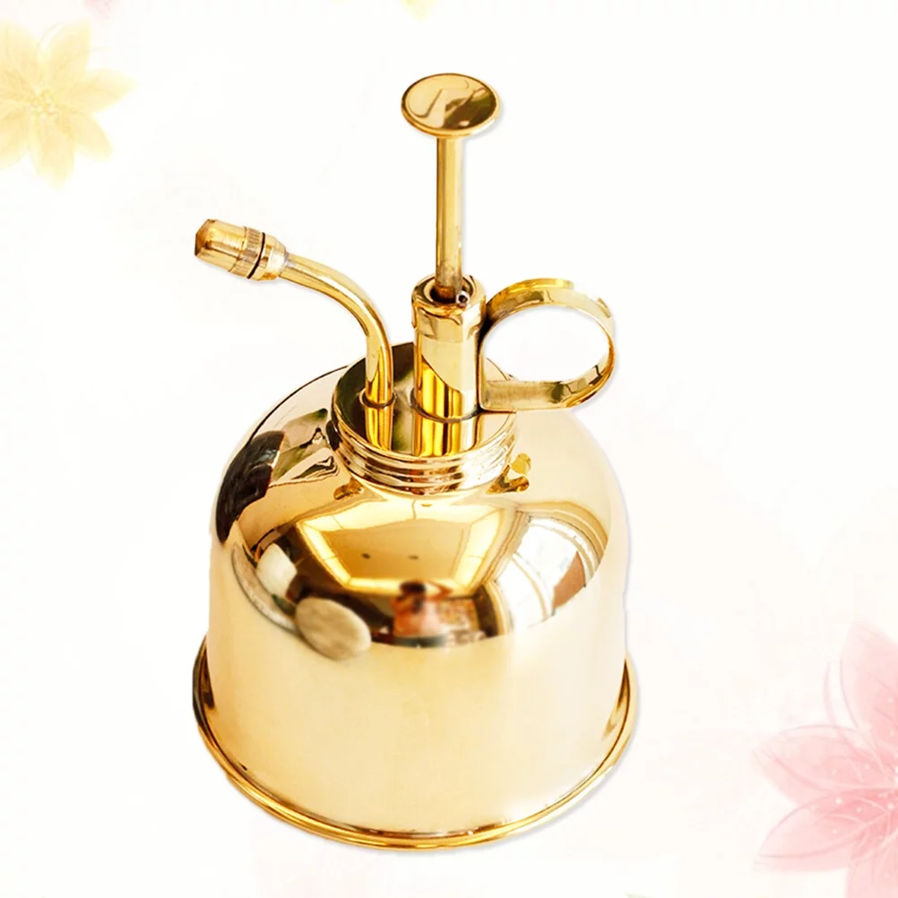 Guichaokj Retro Watering Sprinkler British Style Brass Gold Sprayer Photography Props Ornament Water Spray Bottle (Gold)