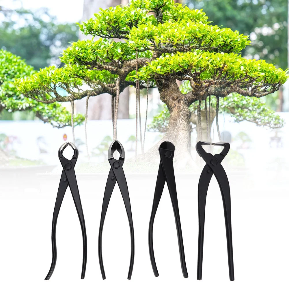 Fyearfly Bonsai Tool Set, 4pcs Multifunctional Bonsai Garden Plant Scissors Trimming Cutting Tool Set with Storage Bag