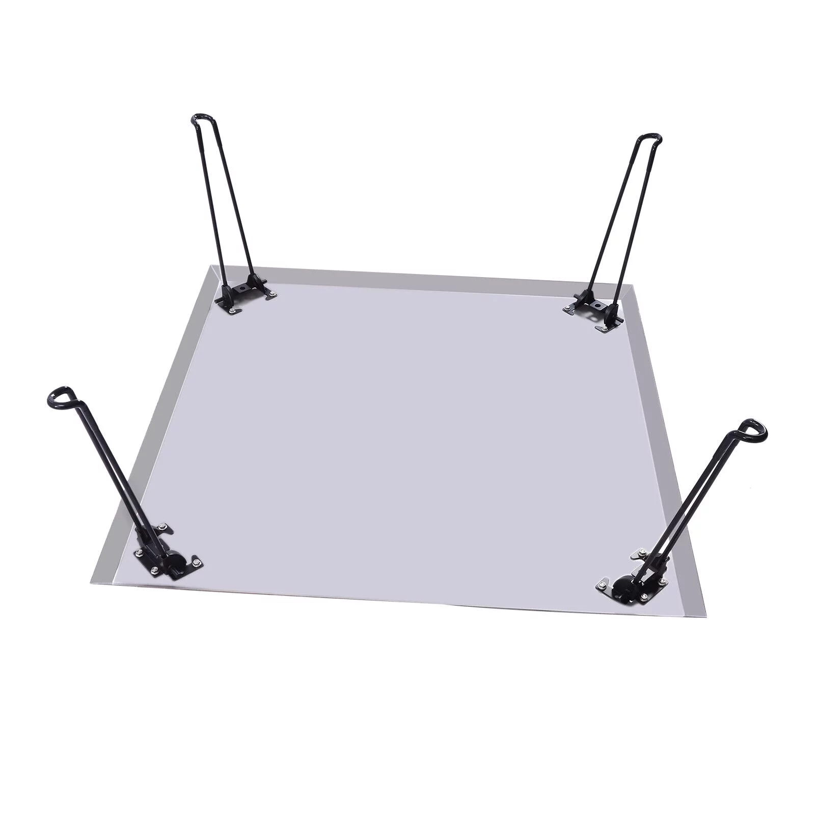 FETCOI Fire Pit Burner Cover Stainless Steel Handle Foldable Heater Shelter Rectangular