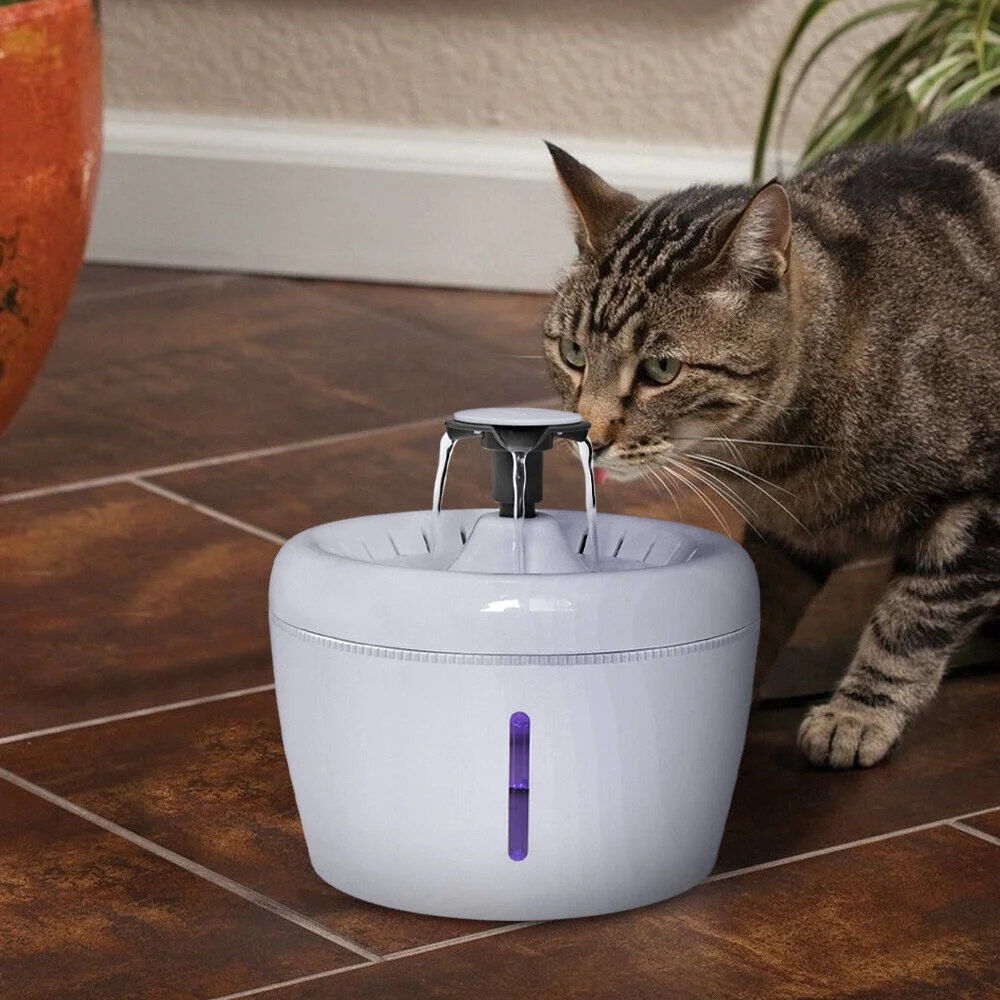 2.5L Automatic Pet Cat Water Drinking Fountain Electric Cat Water Bowl Dispenser