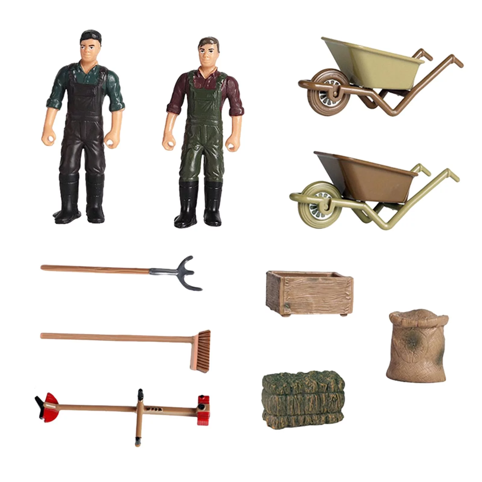 Simulation Farm Props Toy Playset Cake Topper People Model Human Figure Role Play Set Educational toy Desktop Decor Toy for Children