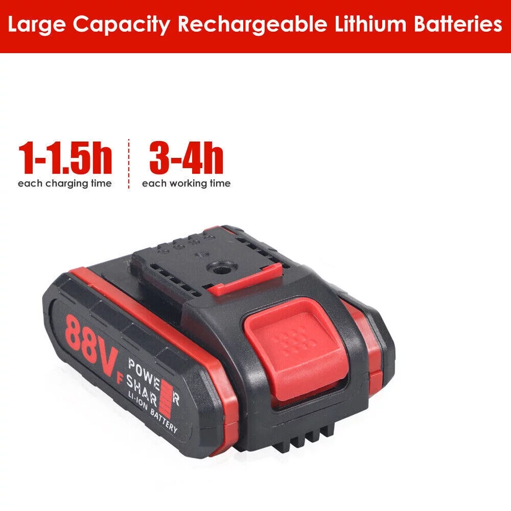 NEW 88v Cordless Electric Branch Scissors Pruning Shear Pruner Ratchet Cutter