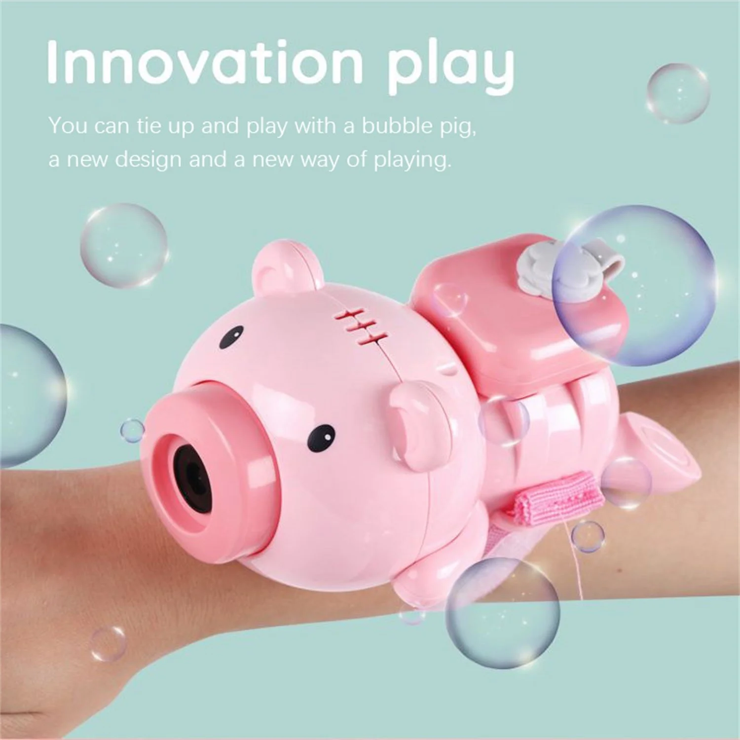 AaSFJEG toys Meowscles Automatic Luminous Music Wristband Bubble Blo Machine 600 Bubbles/Min 10Ml