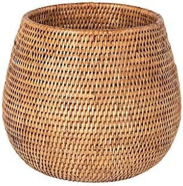 La Jolla Rattan Bowl, Honey-Brown, Large Planter