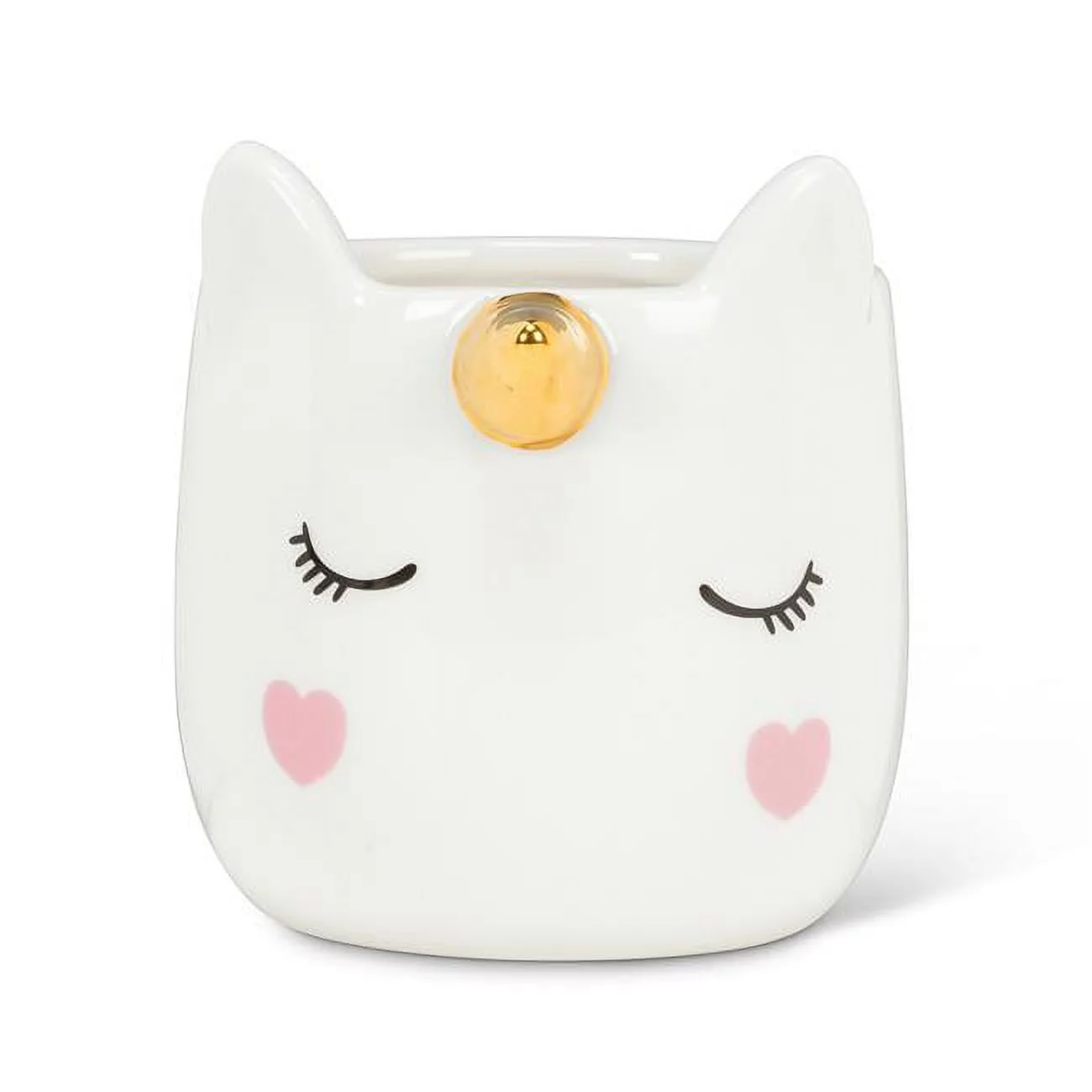 Abbott Collection AB-27-MINIKIN-428 3.5 in. Sleeping Unicorn Planter, White - Small