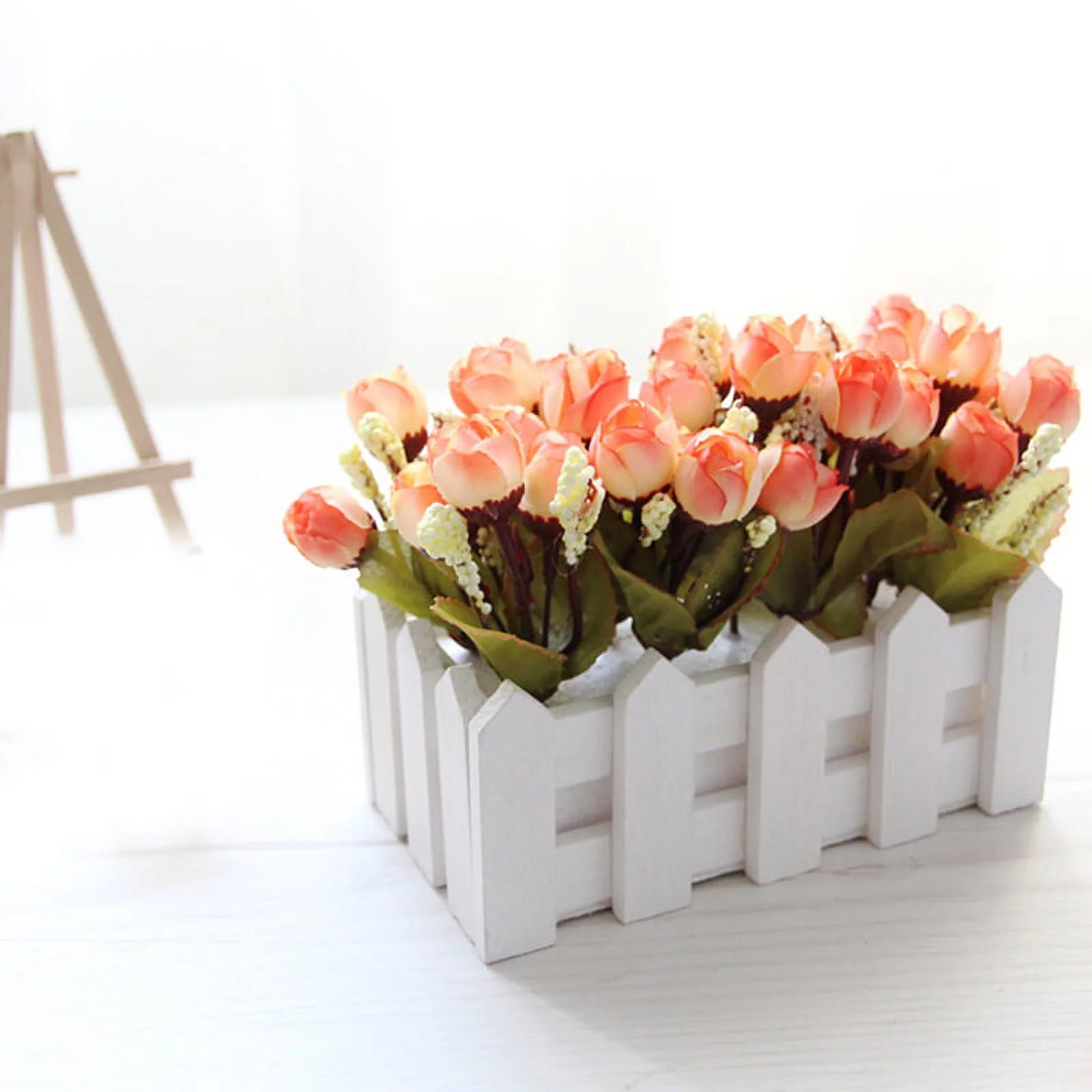 Garden Artificial Flowers Fake Fence Pot Mini Potted Plant Party Outdoor Home Decor;Garden Artificial Flowers Fake Fence Pot Mini Potted Plant Party Decor