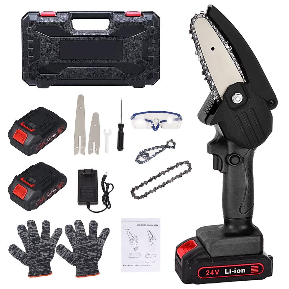 Mini Rechargeable Cordless Electric Cutting Saw Chainsaw Battery Wood Cutter Saw