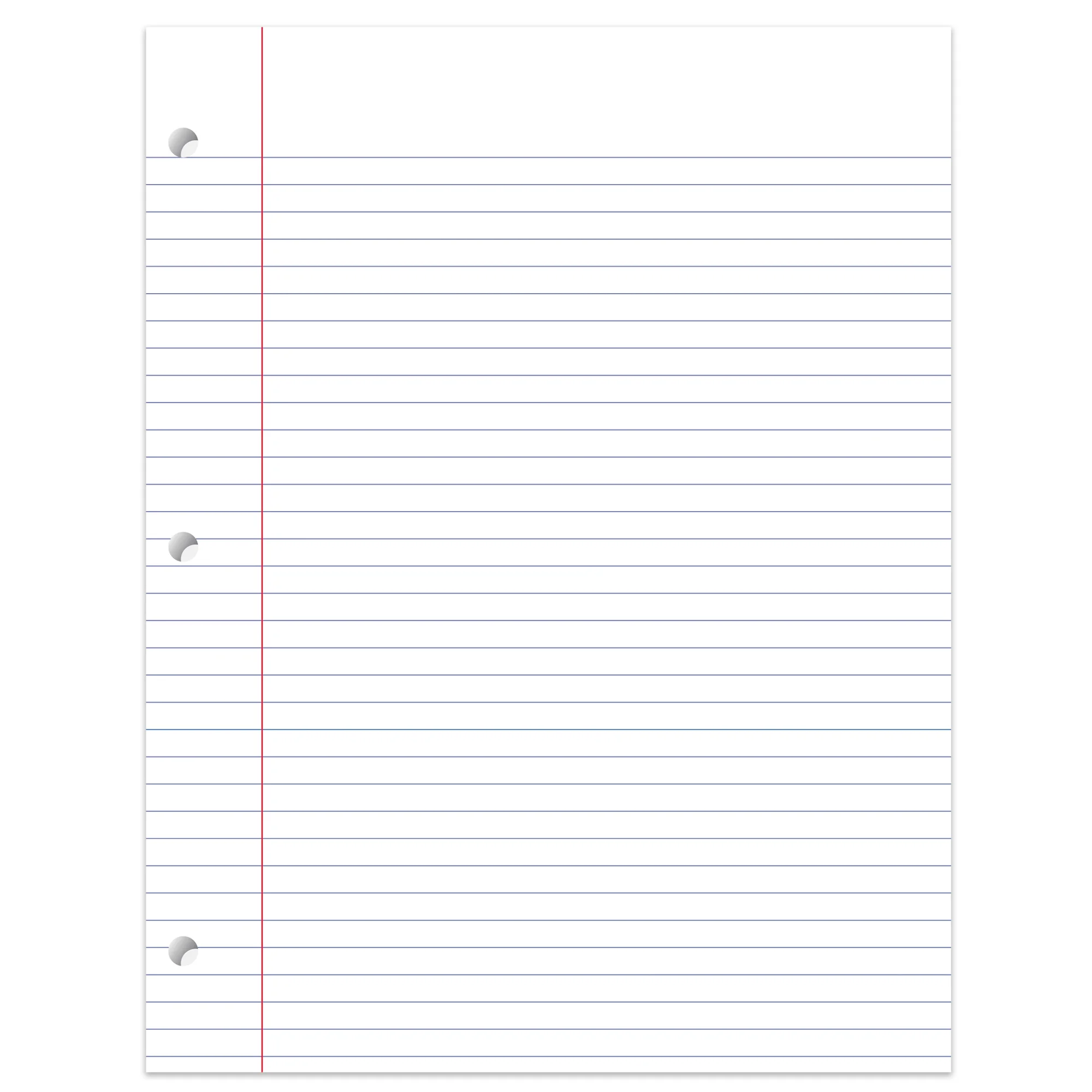 Office Depot 30% Recycled College-Ruled Notebook Filler Paper, 3-Hole Punched, 11in. x 8 1/2in., 100 Sheets, 09259OD